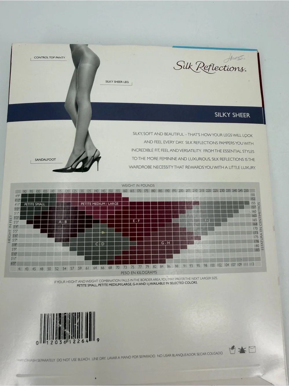 Hanes Pantyhose Size CD Silk Reflections VTG Silver Smoke Style 717- IMPERFECT